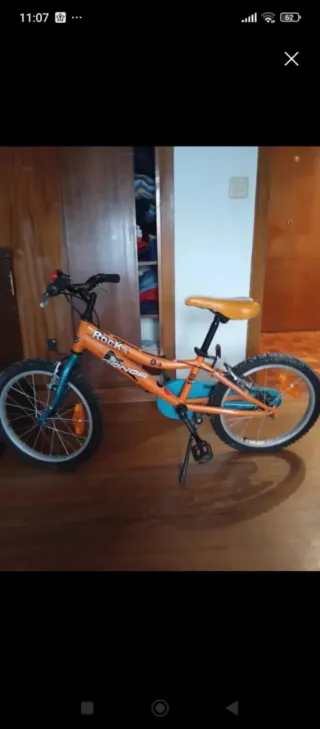 Bicicleta Infantil Naranja Rock 16