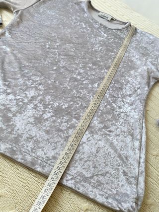Blusa Terciopelo Vintage Plata Talla M