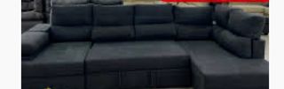 Sofá modular chaise longue beige/gris