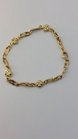 Bracciale quadrifoglio oro giallo 18kt