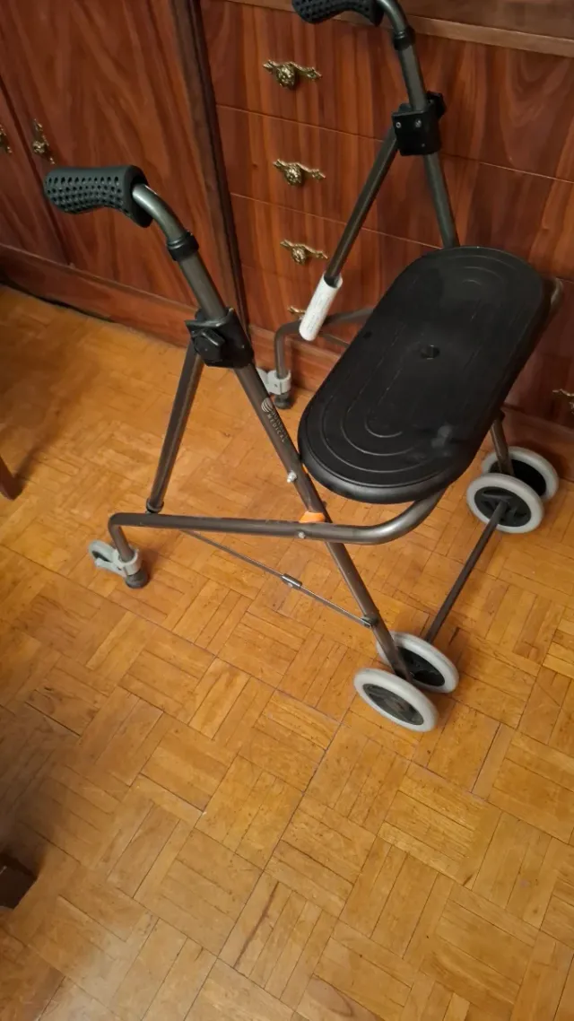 Andador con asiento y ruedas