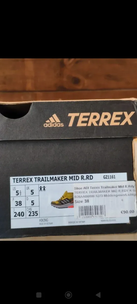 Adidas Terrex Trailmaker Mid Rain. RDY taglia 38