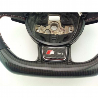 Emblema logo volante audi sline carbono
