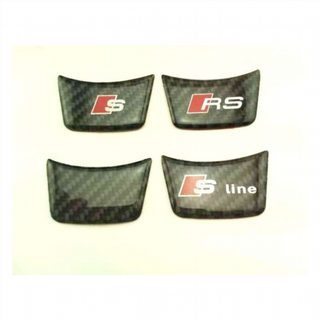 Emblema logo volante audi sline carbono