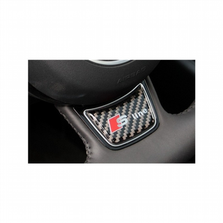 Emblema logo volante audi sline carbono
