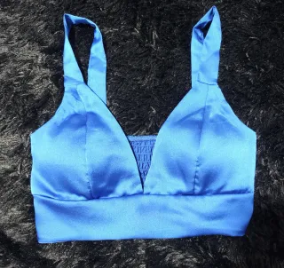 Conjunto satinado azul klein