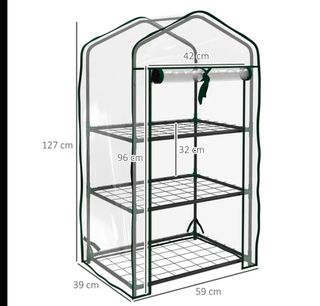 Invernadero soporte plantas Terraza 3 Estantes