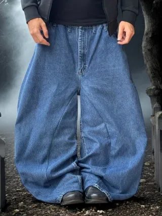 Pantalone baggy pants JNCO style y2k ricamato