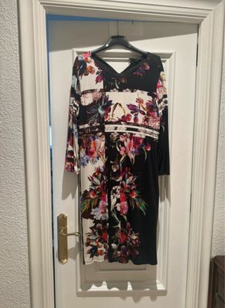 Vestido cóctel estampado floral