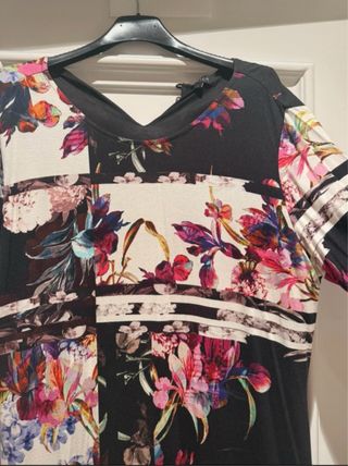 Vestido cóctel estampado floral