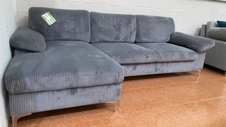 Sofá modular gris de pana