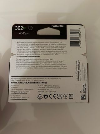 Cartucho Tinta HP 302XL Negro