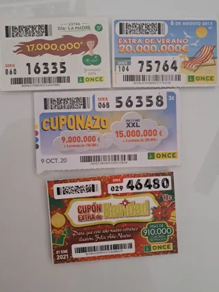 Lotería ONCE: Cuponazo, Navidad, Verano