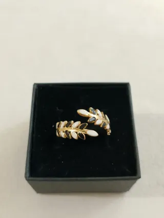 Anillo Acero Inoxidable Hojas Ajustable