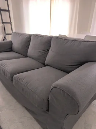 Sofá Ektorp 3 plazas Ikea Gris. Como nuevo