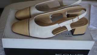 Caliche Zapatos Beige/Blanco T 37-38