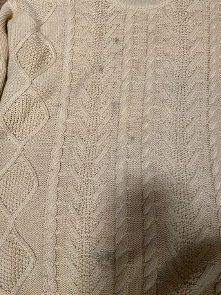 Maglione giallo treccia