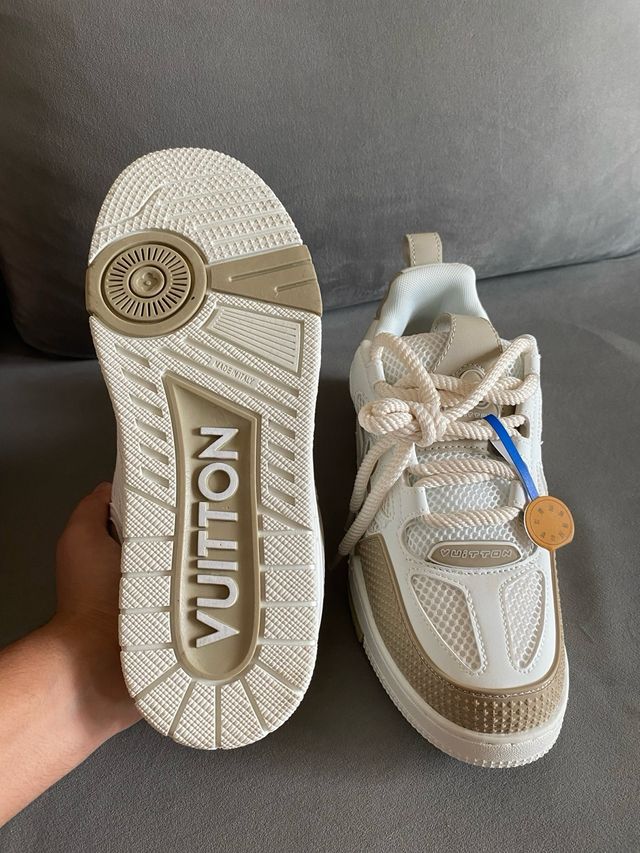 Scarpe Louis Vuitton Skate Beige/Bianco