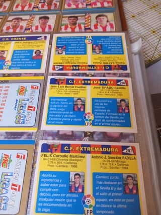 Cromos Liga Mundicromo 1995-1996 lote  cromos 299