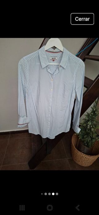 Camisa Tommy Hilfiger rayas azul y blanco Talla S