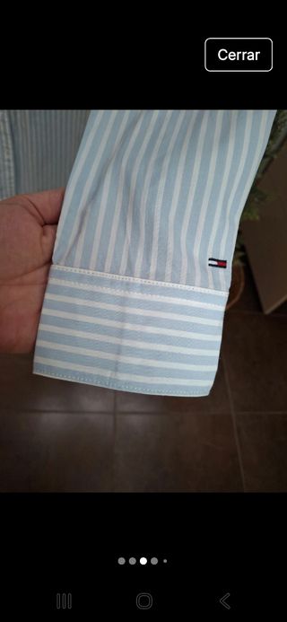Camisa Tommy Hilfiger rayas azul y blanco Talla S