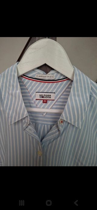 Camisa Tommy Hilfiger rayas azul y blanco Talla S