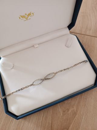 Pulsera Oro Blanco 18k Diamantes