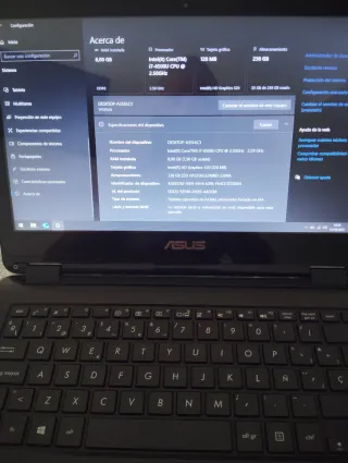 Portátil ASUS Negro/Plateado