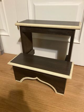 Escalerita de madera 2 peldaños