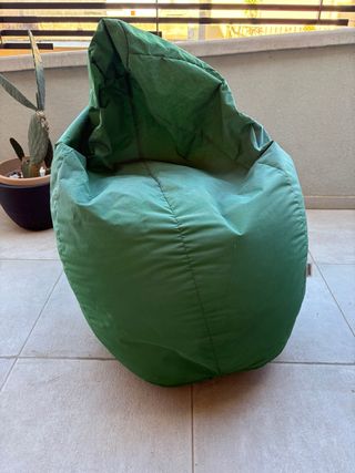 Pouf seduta verde poliestere