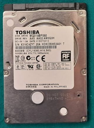 Disco Duro Toshiba 2.5 500GB MQ01ABF050
