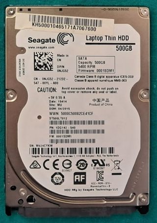 Disco Duro 2.5 500GB Seagate Laptop Thin HDD