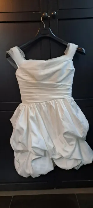 Abito da sposa corto bianco, taglia S/M