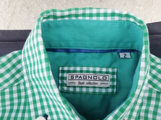 Camisa niño Spagnolo cuadros verde