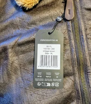 Chaqueta Aviador Alpha Industries B-3 Talla XL