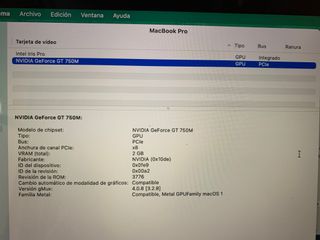 MacBook Pro 15 Retina i7 16GB RAM Doble Gráfica