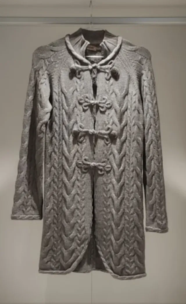 Chaqueta de punto gris mujer