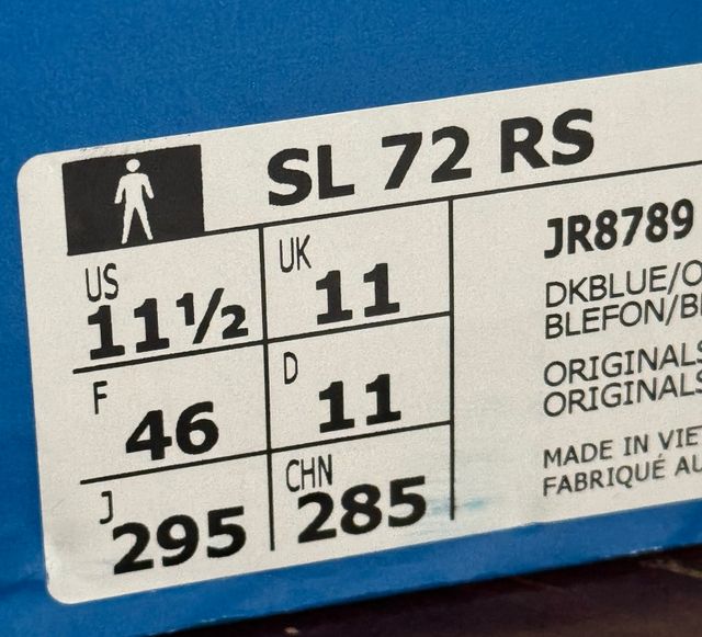 Adidas SL 72 RS Azul Talla 46