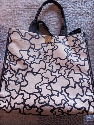 Bolso Tous Piel Beige y Negro