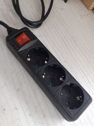 Regleta 3 enchufes con interruptor