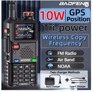 Radio Portatile Baofeng 5RH PRO GPS Walkie Talkie
