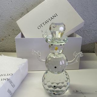 Ottaviani Scultura Vetro Pupazzo Neve