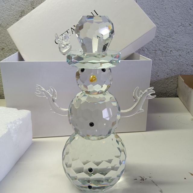 Ottaviani Scultura Vetro Pupazzo Neve