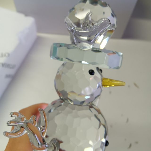 Ottaviani Scultura Vetro Pupazzo Neve