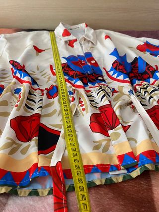 Camisa larga mujer estampada 