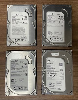 Lote 4 discos duros 500gb Seagate 3.5” SATA