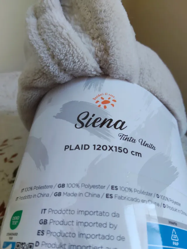 Plaid beige chiaro Plaid beige clair Cuadros beige