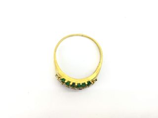 Sortija oro con esmeraldas y diamantes