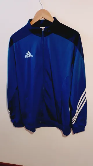 Felpa Adidas vintage blu e nera