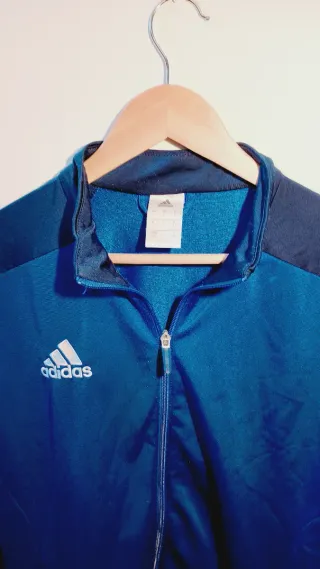 Felpa Adidas vintage blu e nera